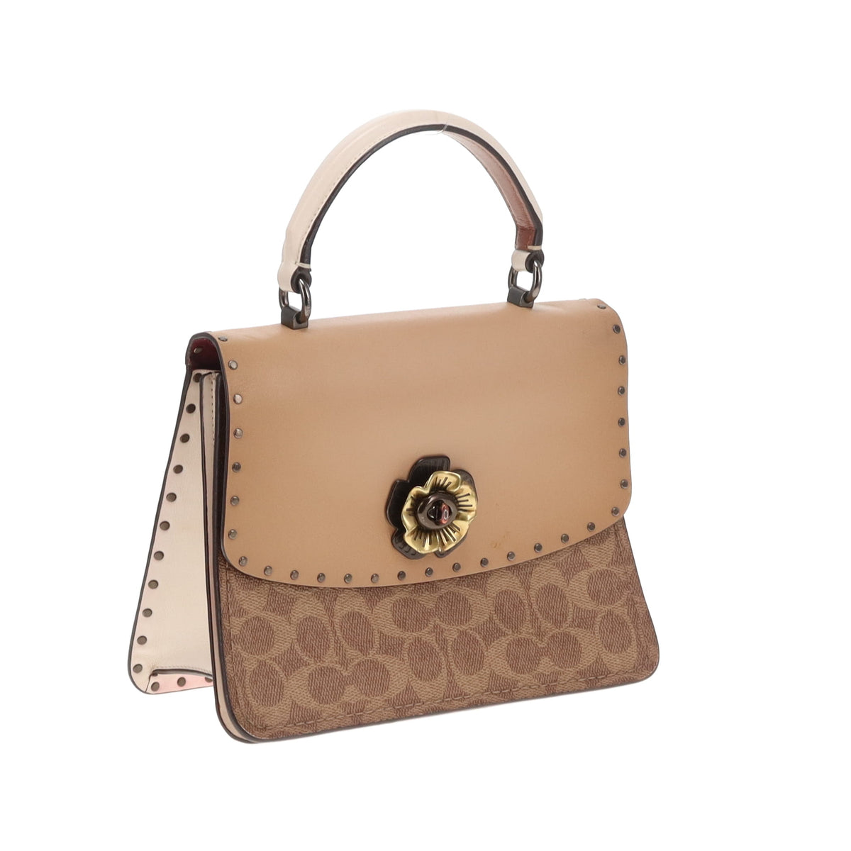 Coach Parker Signature Top Handle Bag With Crossbody Strap