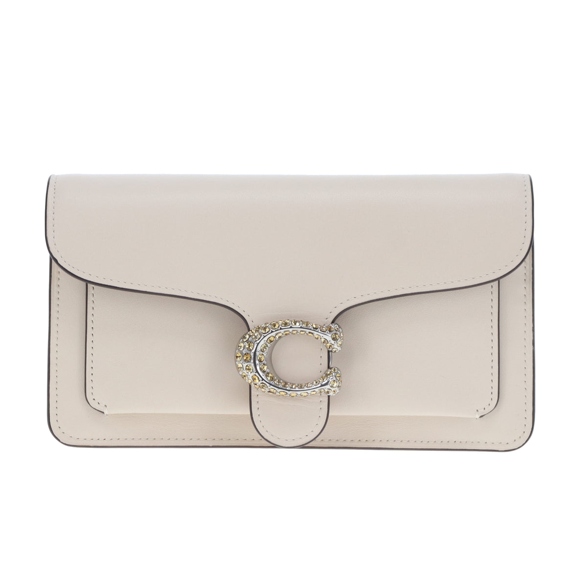 Coach Tabby In Chalk Crossbody With Pave C Logo