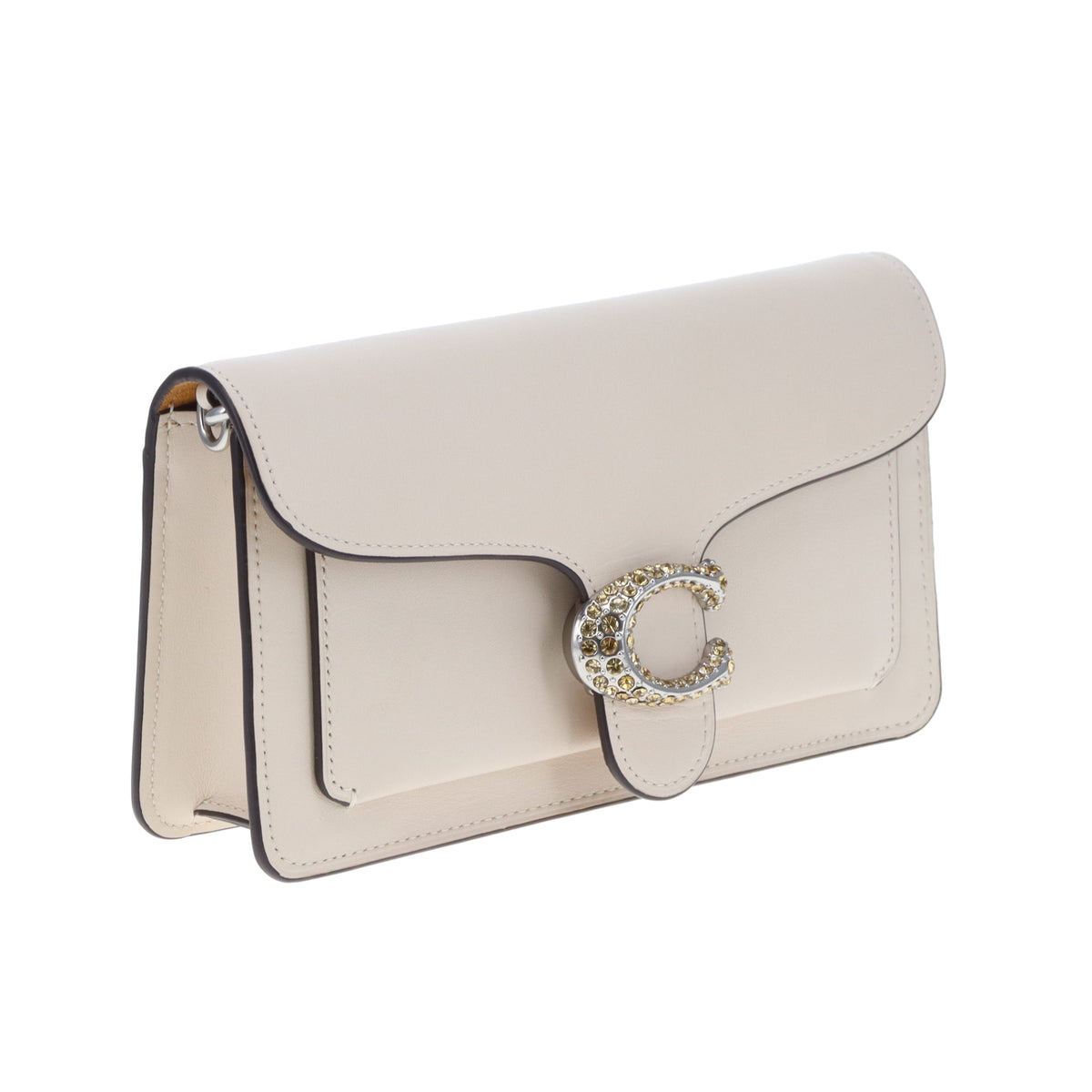 Coach Tabby In Chalk Crossbody With Pave C Logo