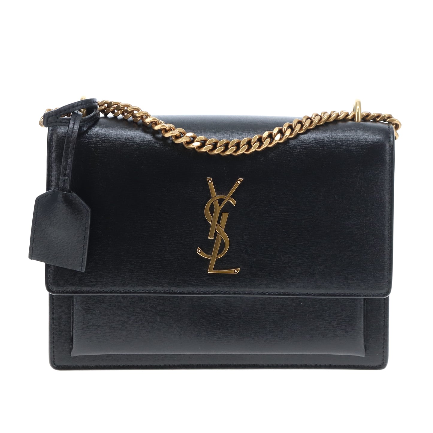 Saint Laurent Sunset Small Black With Antiqued Gold Hardware
