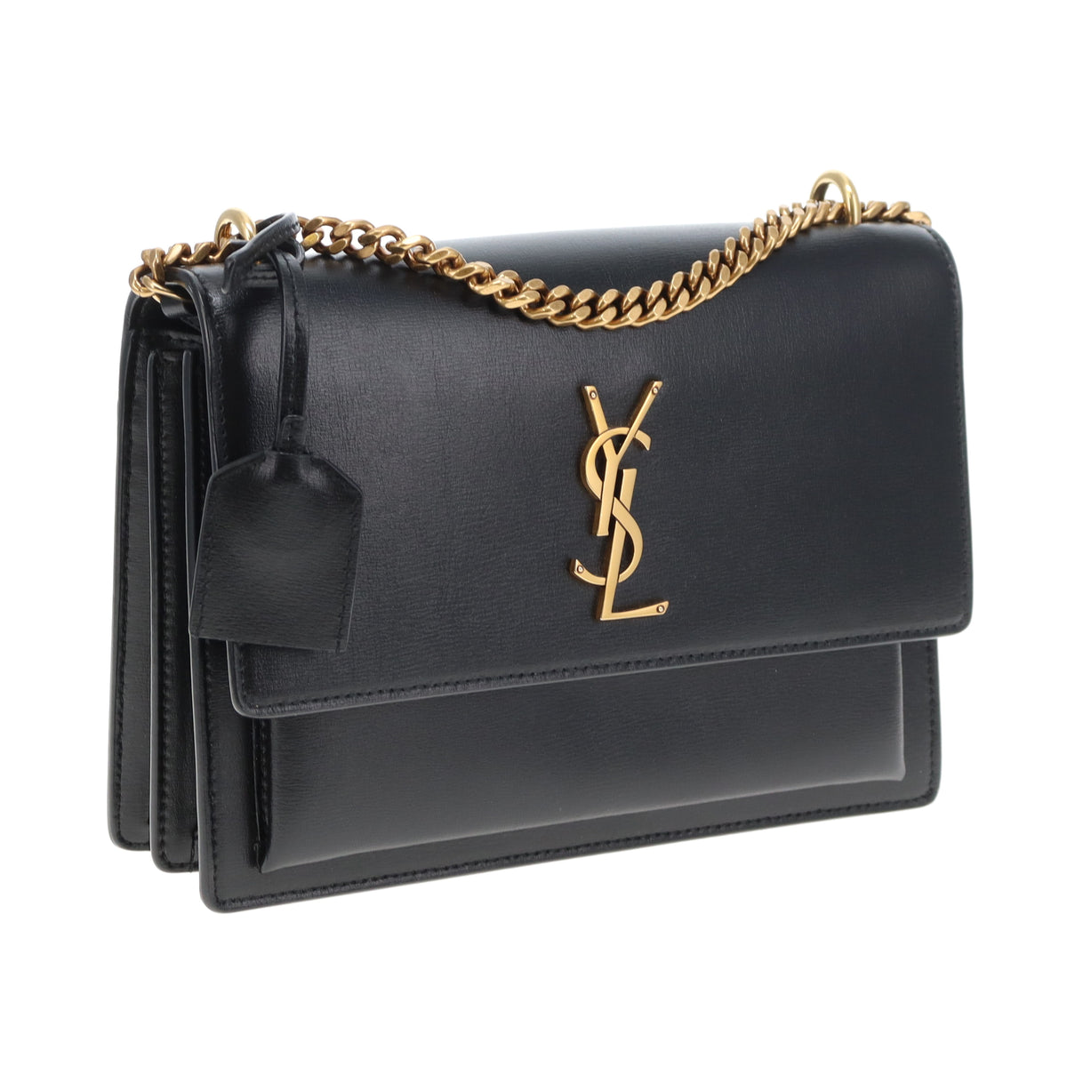 Saint Laurent Sunset Small Black With Antiqued Gold Hardware