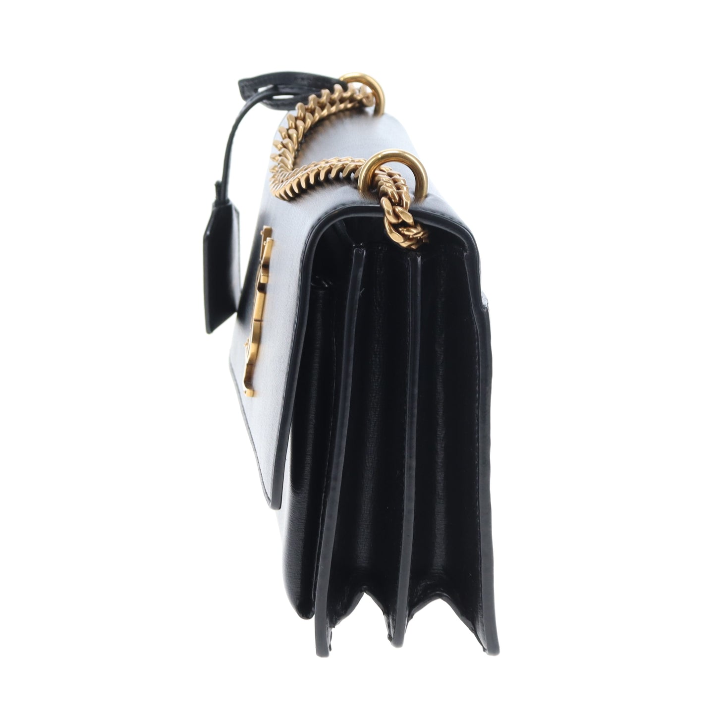 Saint Laurent Sunset Small Black With Antiqued Gold Hardware
