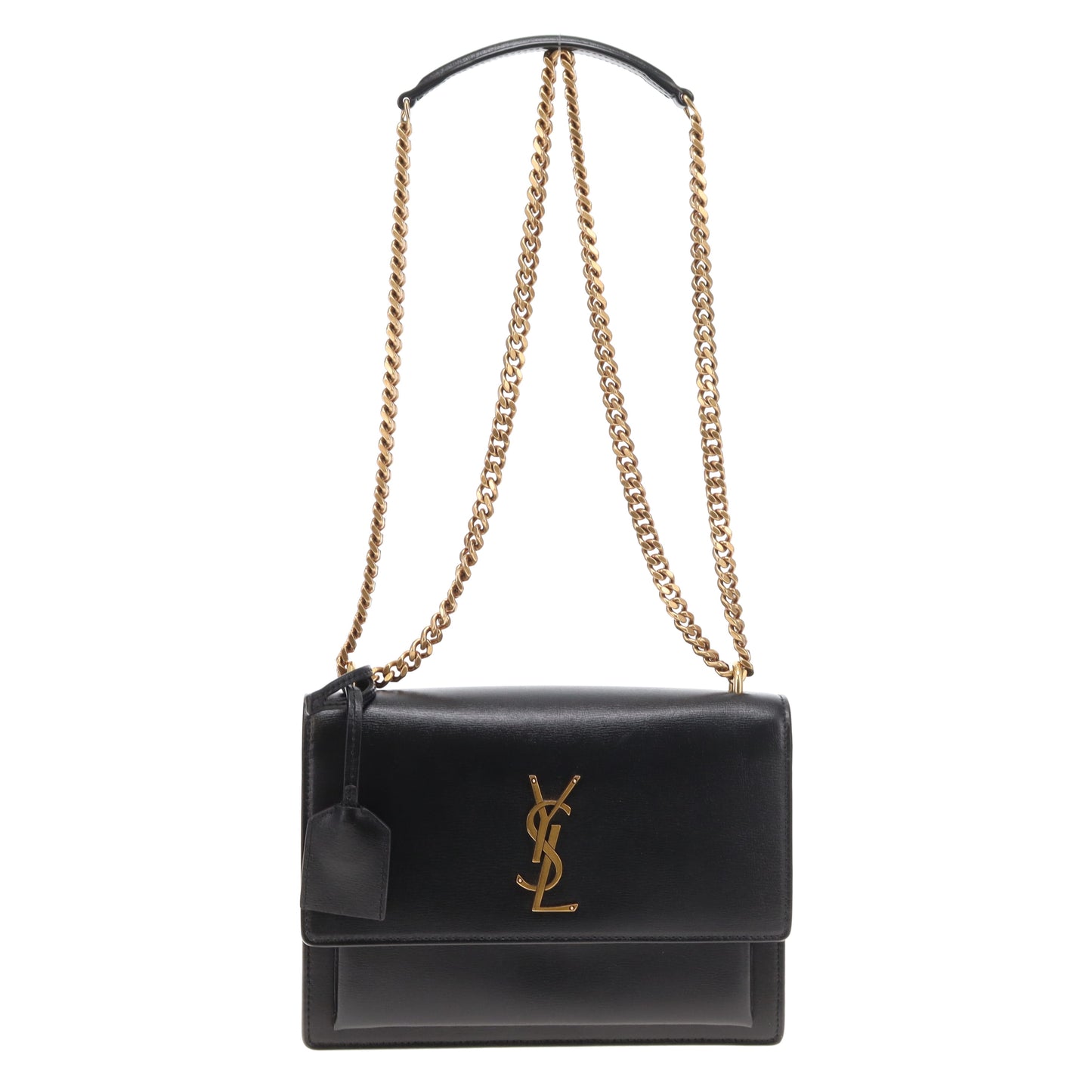 Saint Laurent Sunset Small Black With Antiqued Gold Hardware