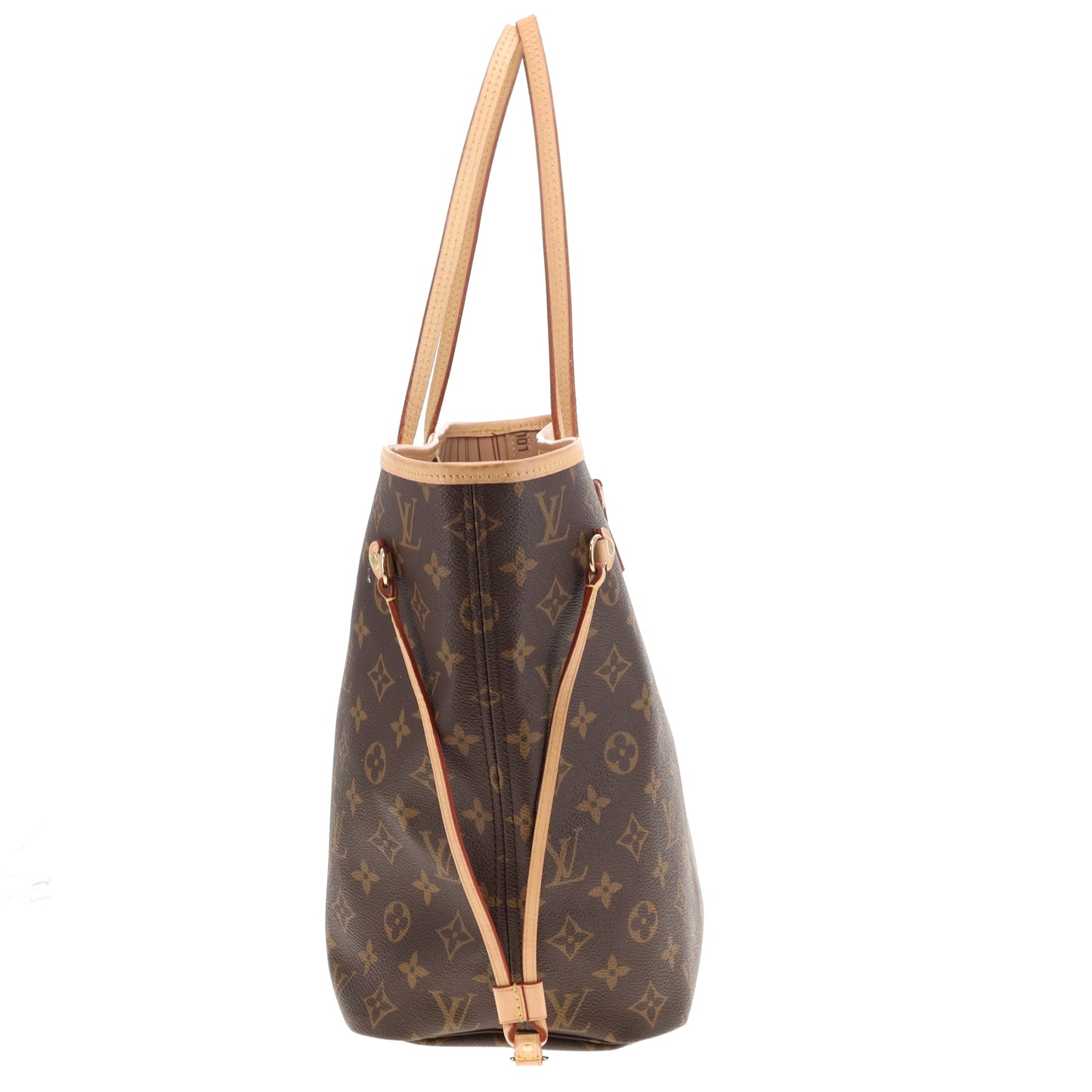Louis Vuitton Neverfull MM Monogram Beige No Pochette (NFID)