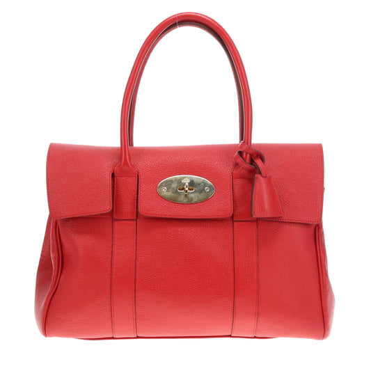 Mulberry Bayswater Red Small Classic Grain Leather & Gold Hardware