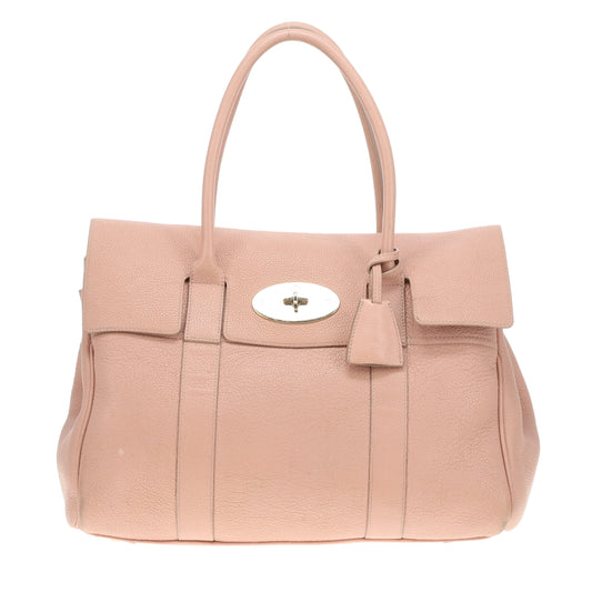 Mulberry Bayswater Plaster Pink Small Classic Grain Leather & Gold Hardware