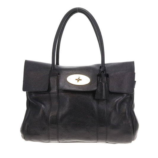 Mulberry Bayswater Black NVT With Gold Hardware