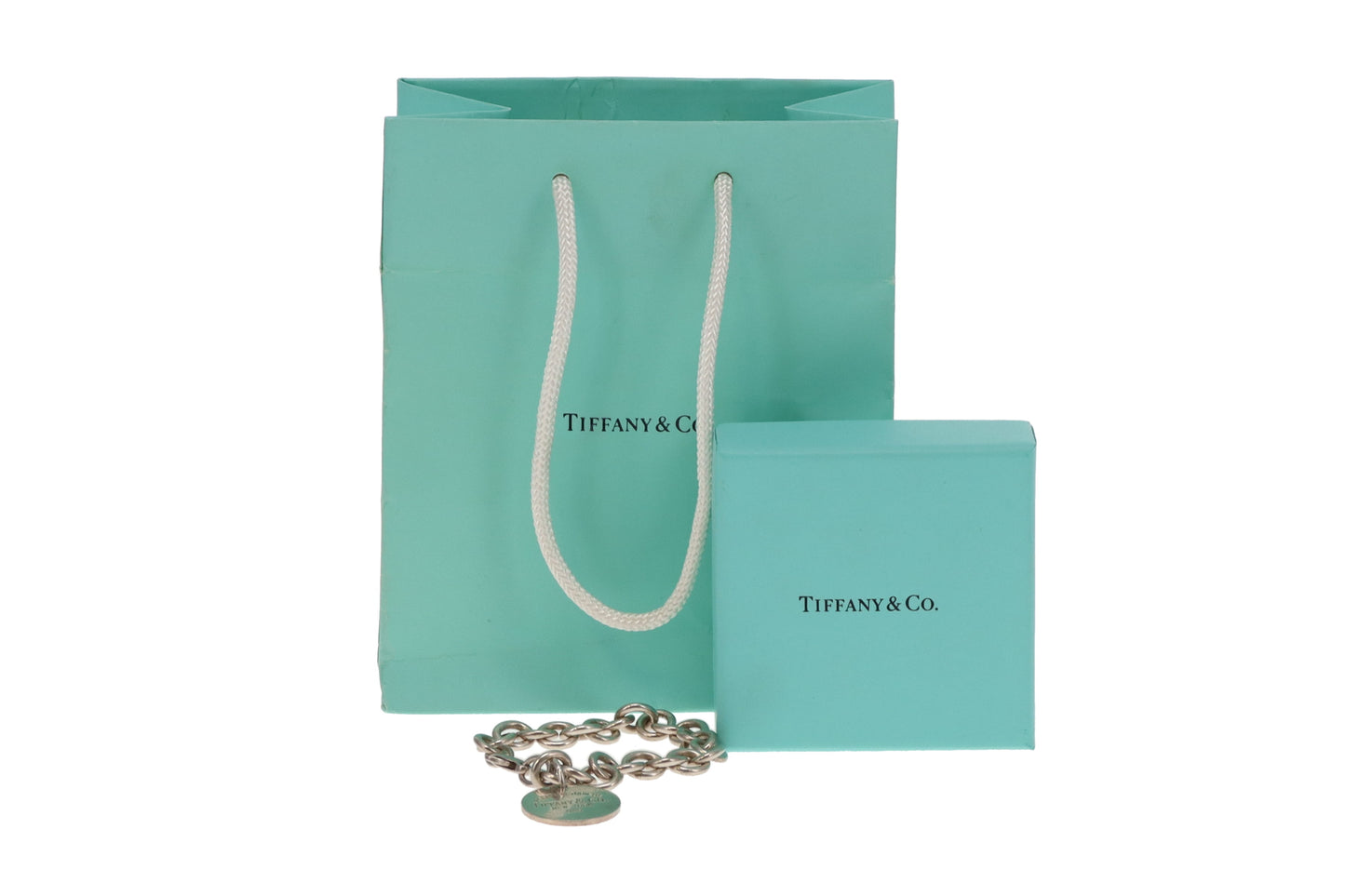 Tiffany & CO RTT Sterling Silver Circle Disk Bracelet