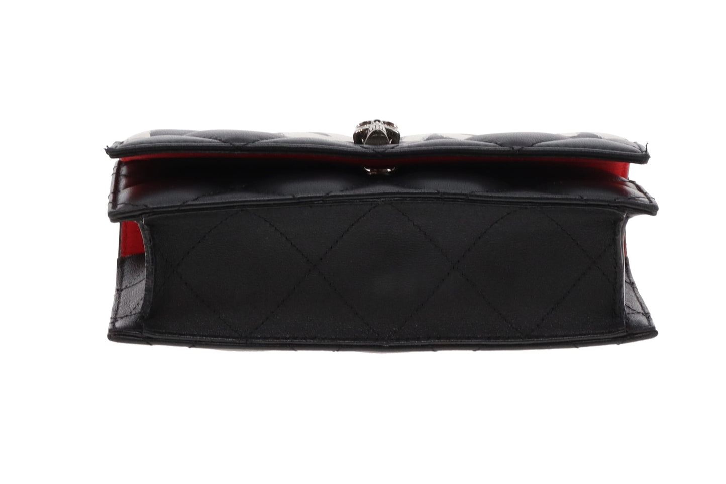 Alexander McQueen Black Grafitti Skull Small Cross Body SH