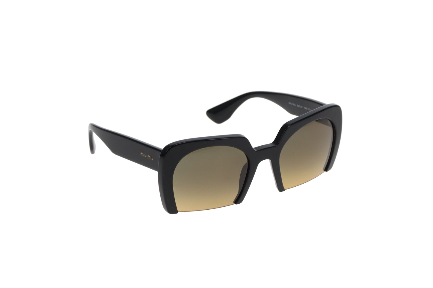 Miu Miu Sunglasses SMU11O Half Rim Black