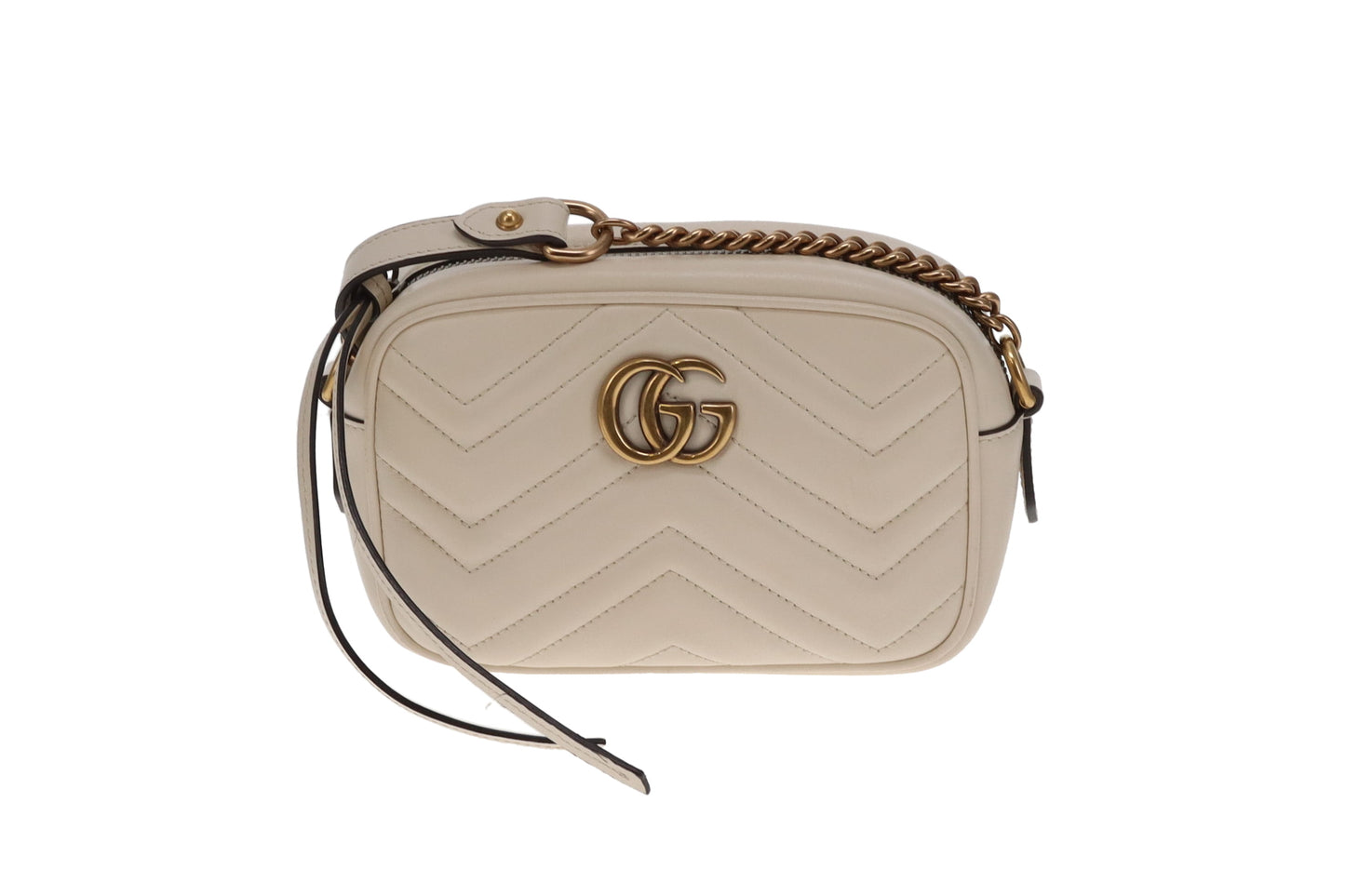 Gucci Marmont Mini Camera Bag Ivory GHW