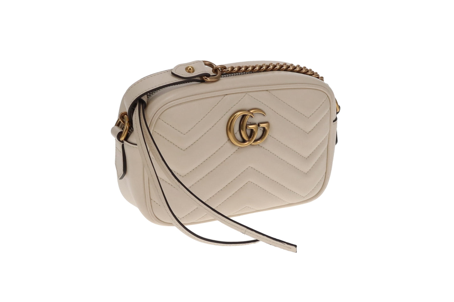 Gucci Marmont Mini Camera Bag Ivory GHW