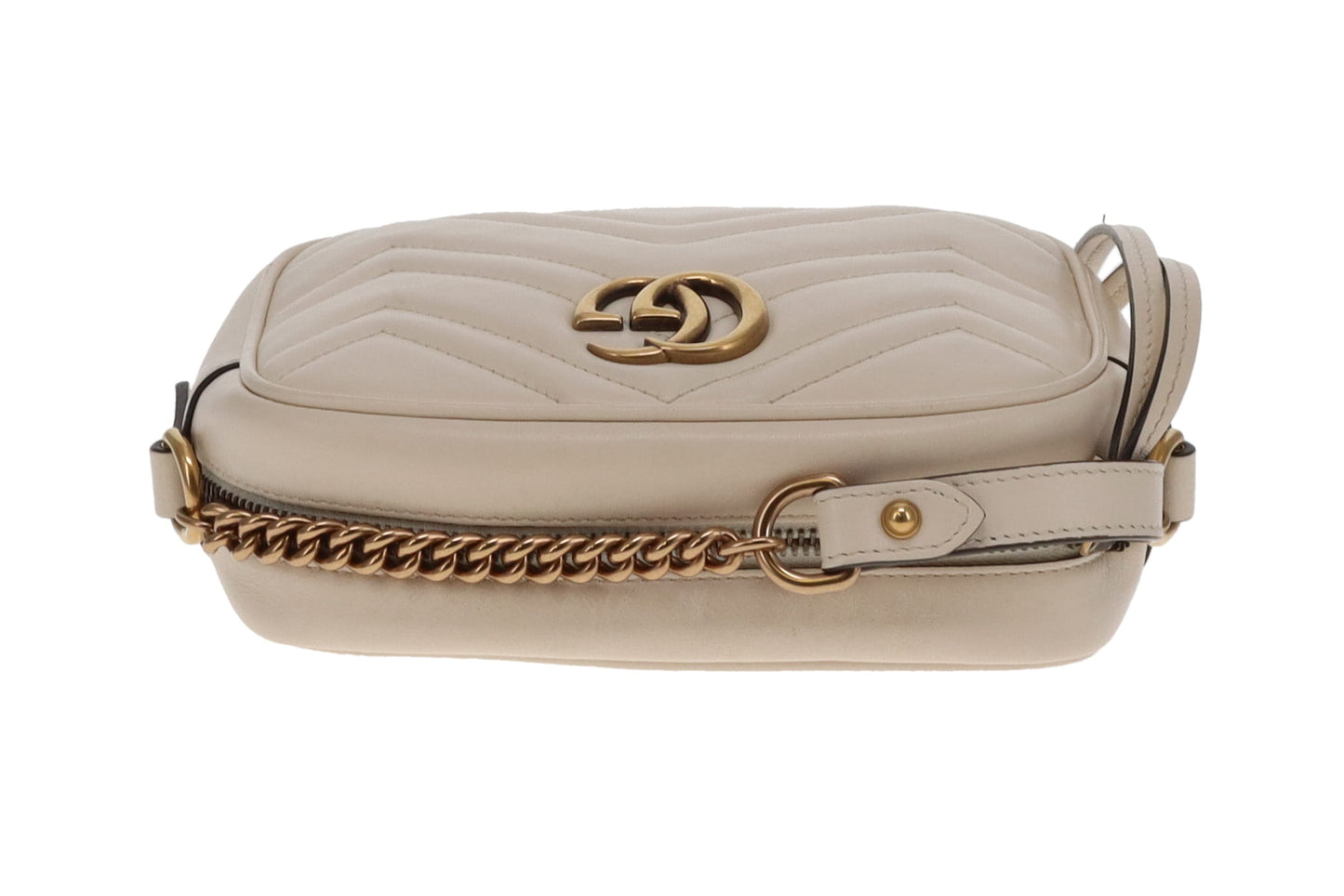 Gucci Marmont Mini Camera Bag Ivory GHW
