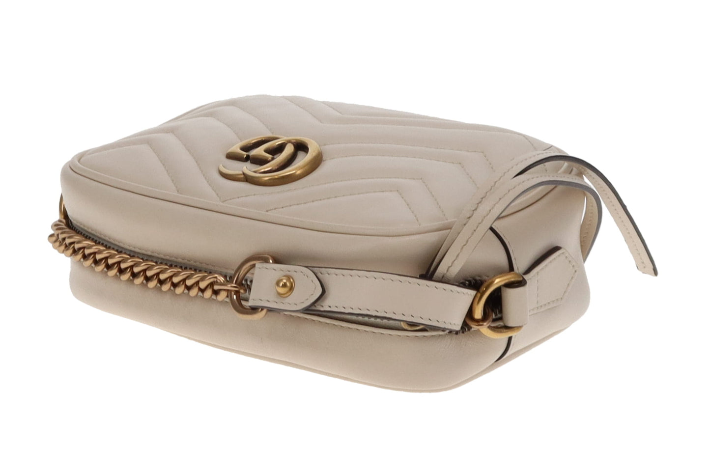 Gucci Marmont Mini Camera Bag Ivory GHW