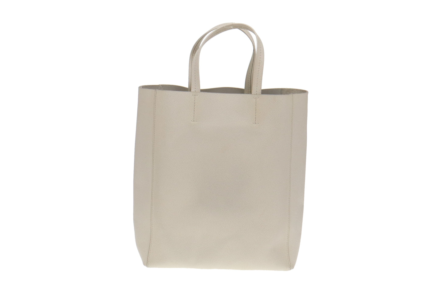 Celine White Leather Vertical Tote Bag