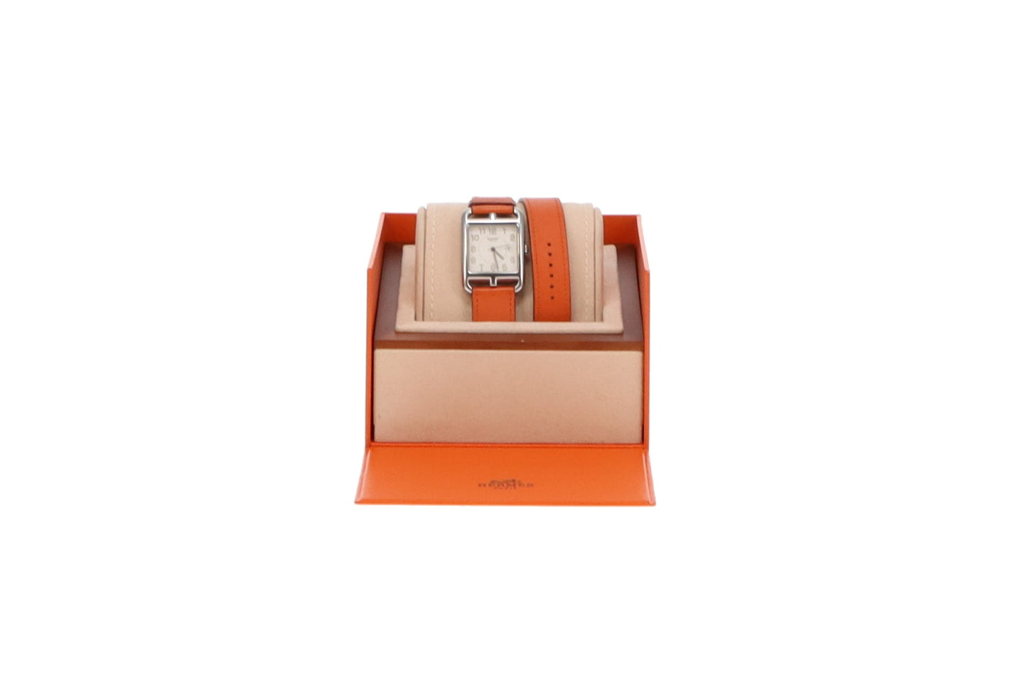 Hermes Cape Cod Watch With Orange & Etoupe Extra Strap Small Model 31mm