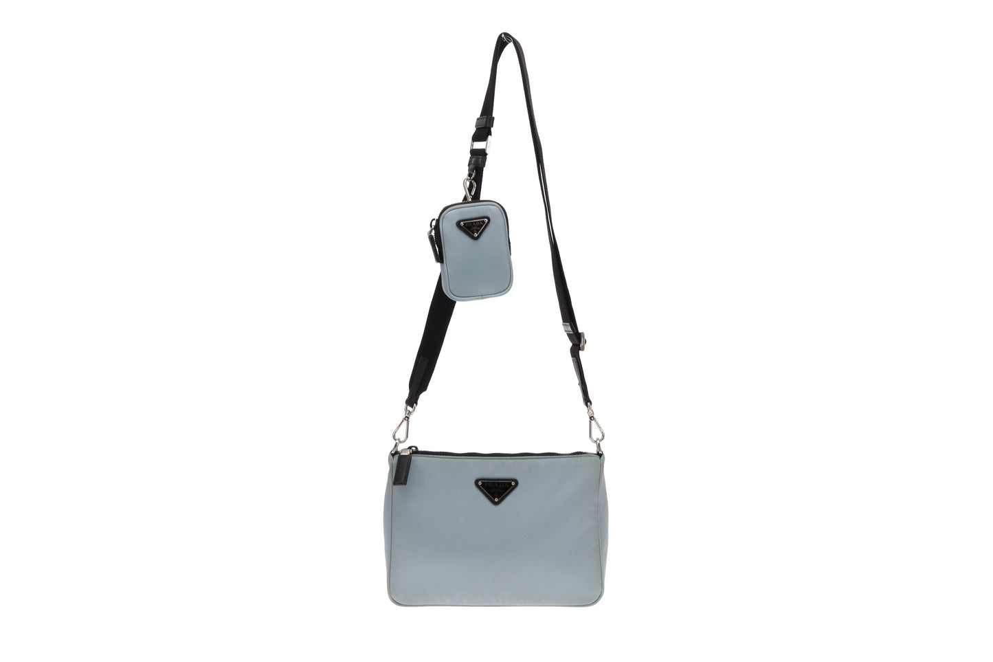 Prada Sky Blue Mens Re-Nylon Crossbody