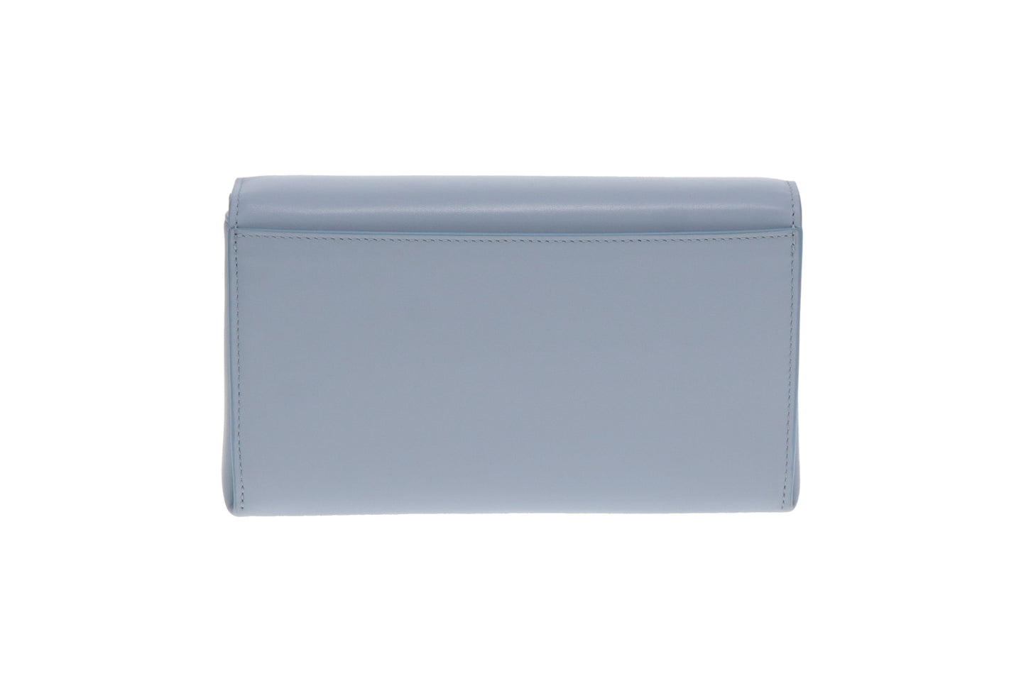 Mulberry Lana Wallet On Strap Poplin Blue High Gloss Leather
