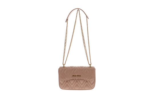 Miu Miu Dusty Pink Calf Impun Chain Flap Bag
