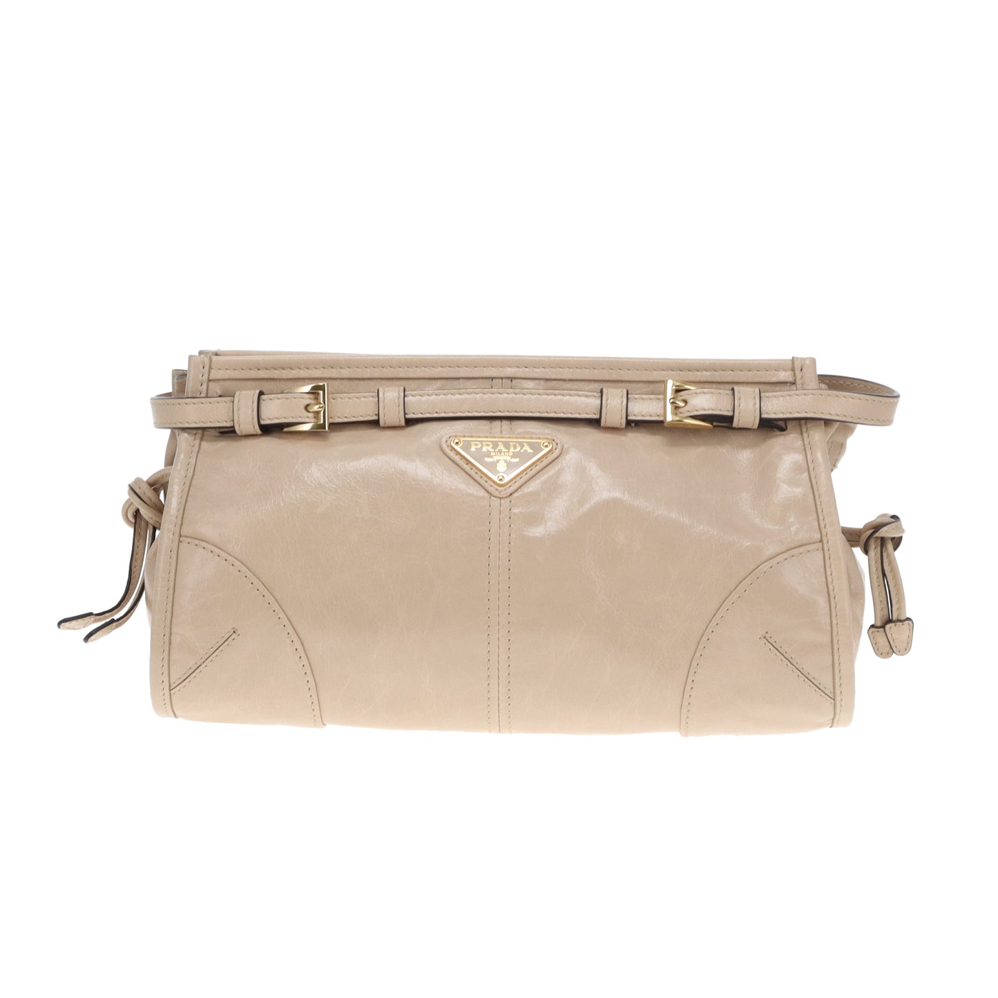 Prada  Bonnie Small Shoulder Bag Beige GHW
