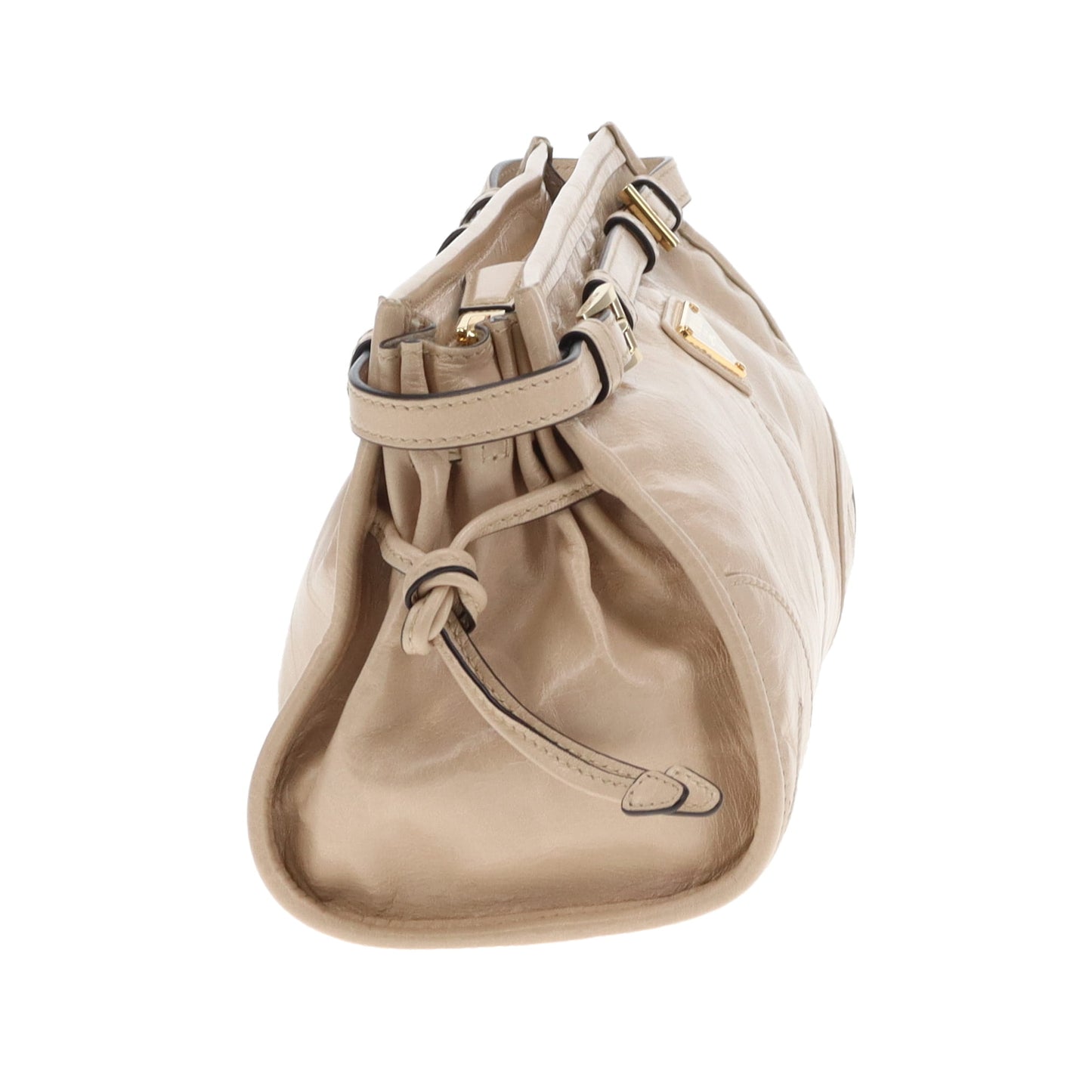 Prada  Bonnie Small Shoulder Bag Beige GHW
