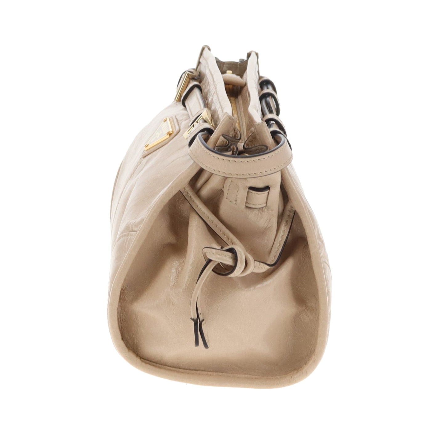Prada  Bonnie Small Shoulder Bag Beige GHW