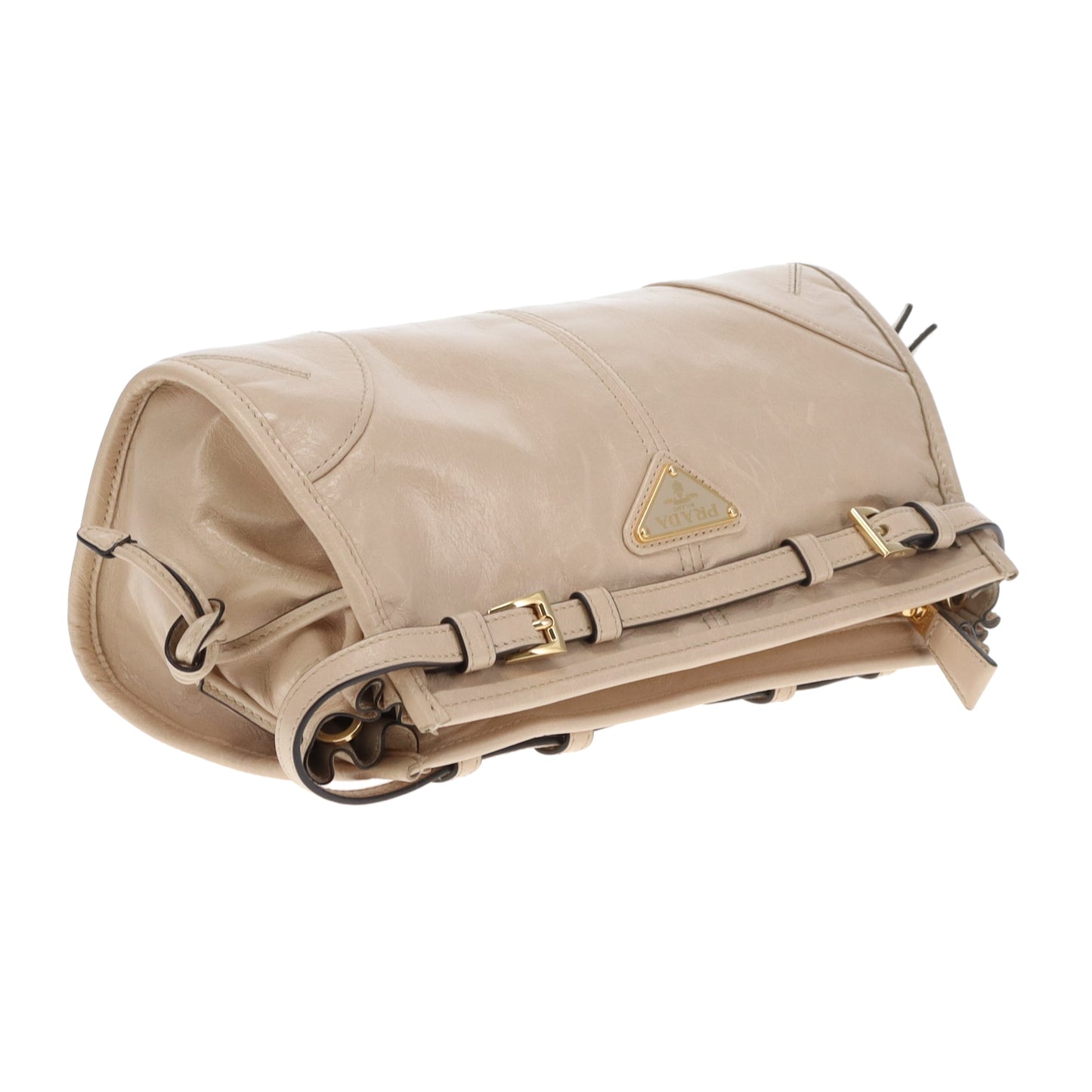 Prada  Bonnie Small Shoulder Bag Beige GHW