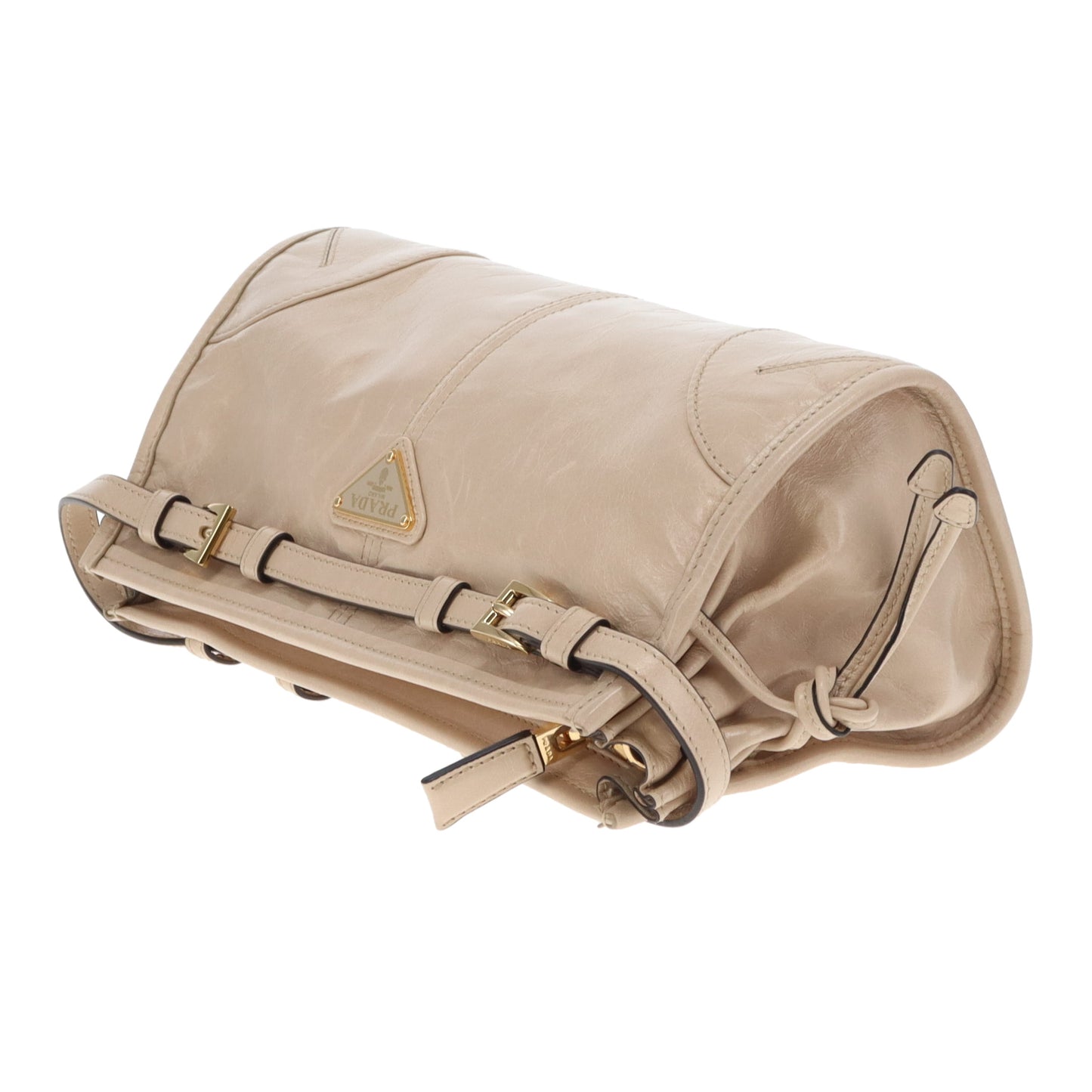 Prada  Bonnie Small Shoulder Bag Beige GHW