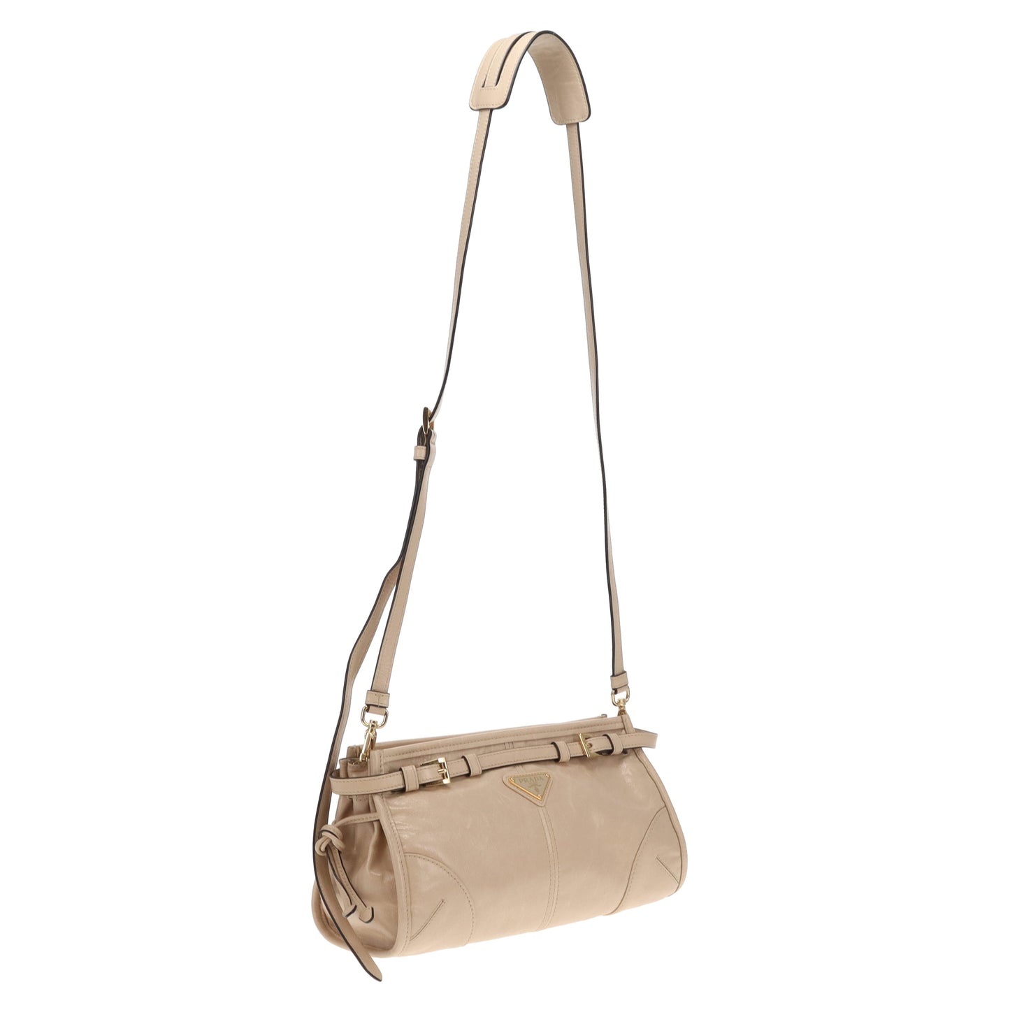 Prada  Bonnie Small Shoulder Bag Beige GHW