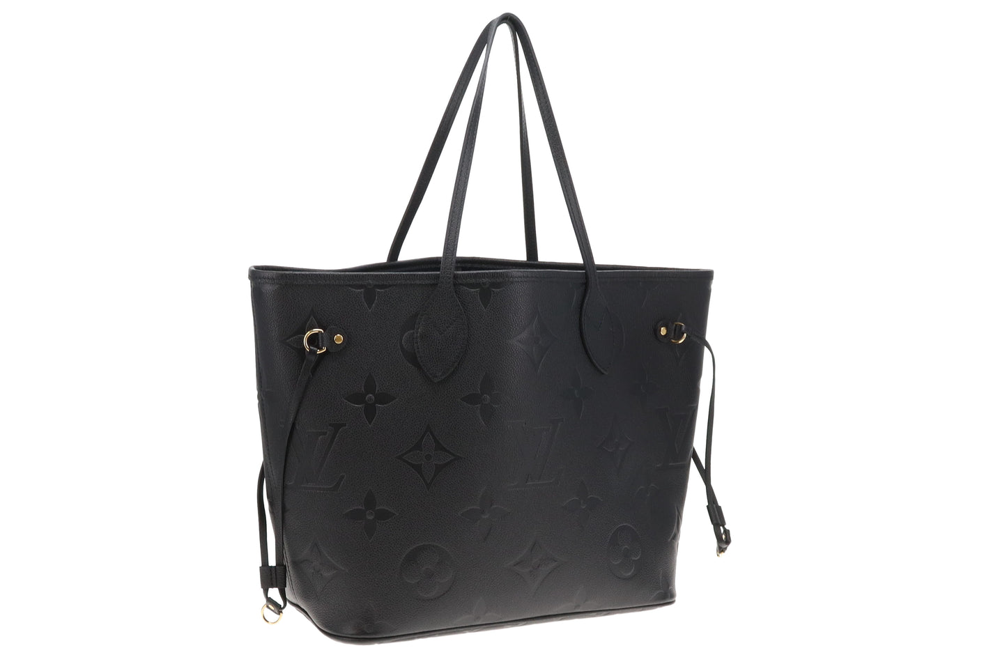 Louis Vuitton Neverfull MM Black Empreinte with Pochette (NFID)