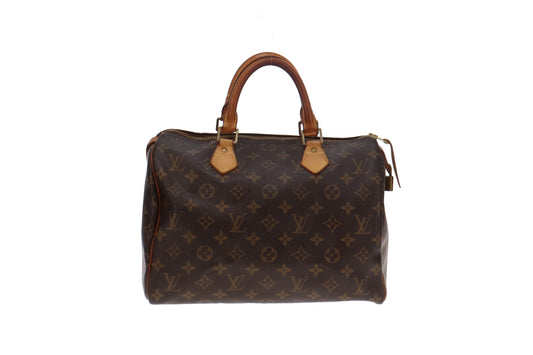 Louis Vuitton Speedy 30 Bandouliere Damier Ebene LA3109 (Hotstamped SSK)