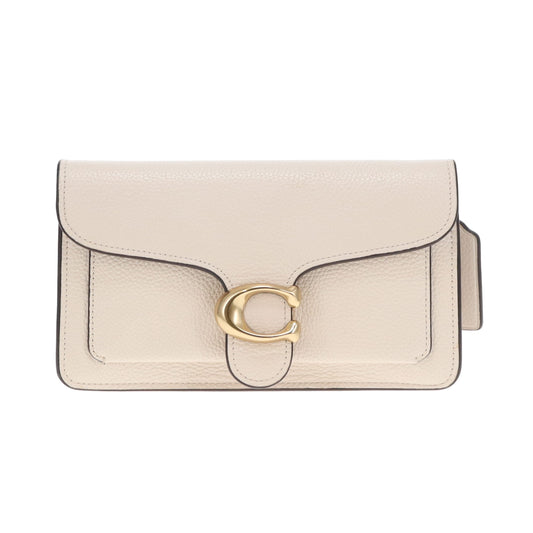 Coach Tabby Wallet On Strap Chalk Grained Leather