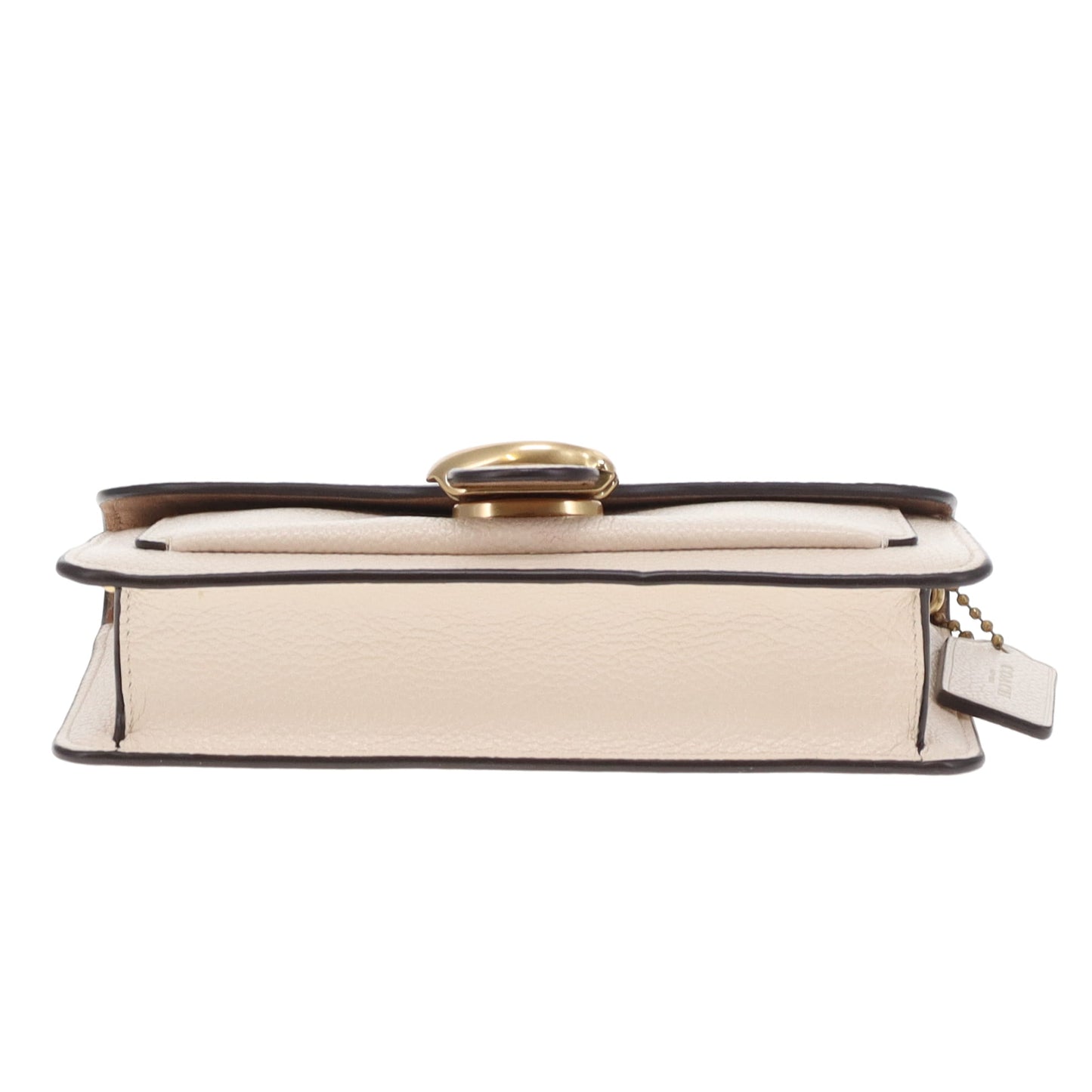 Coach Tabby Wallet On Strap Chalk Grained Leather