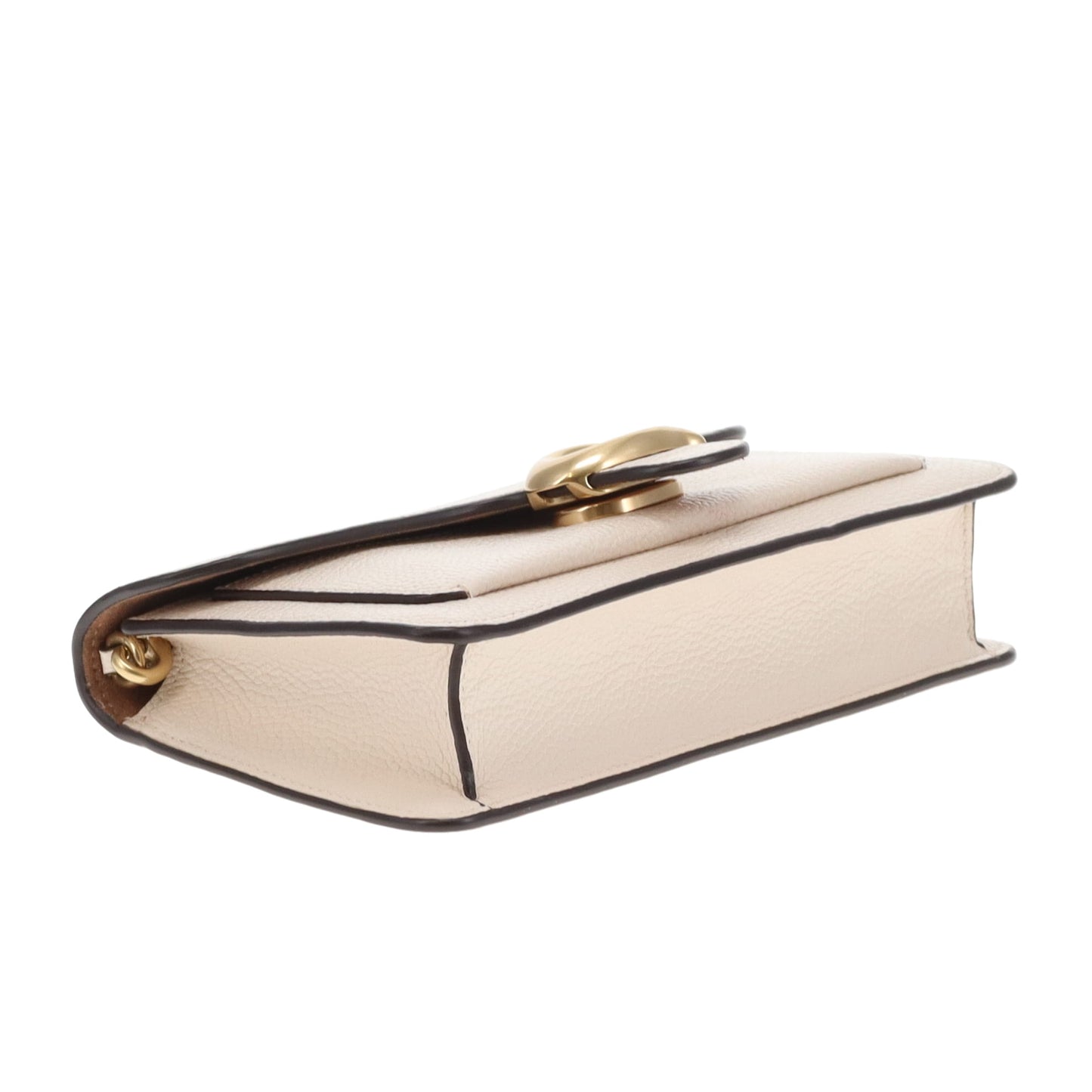 Coach Tabby Wallet On Strap Chalk Grained Leather