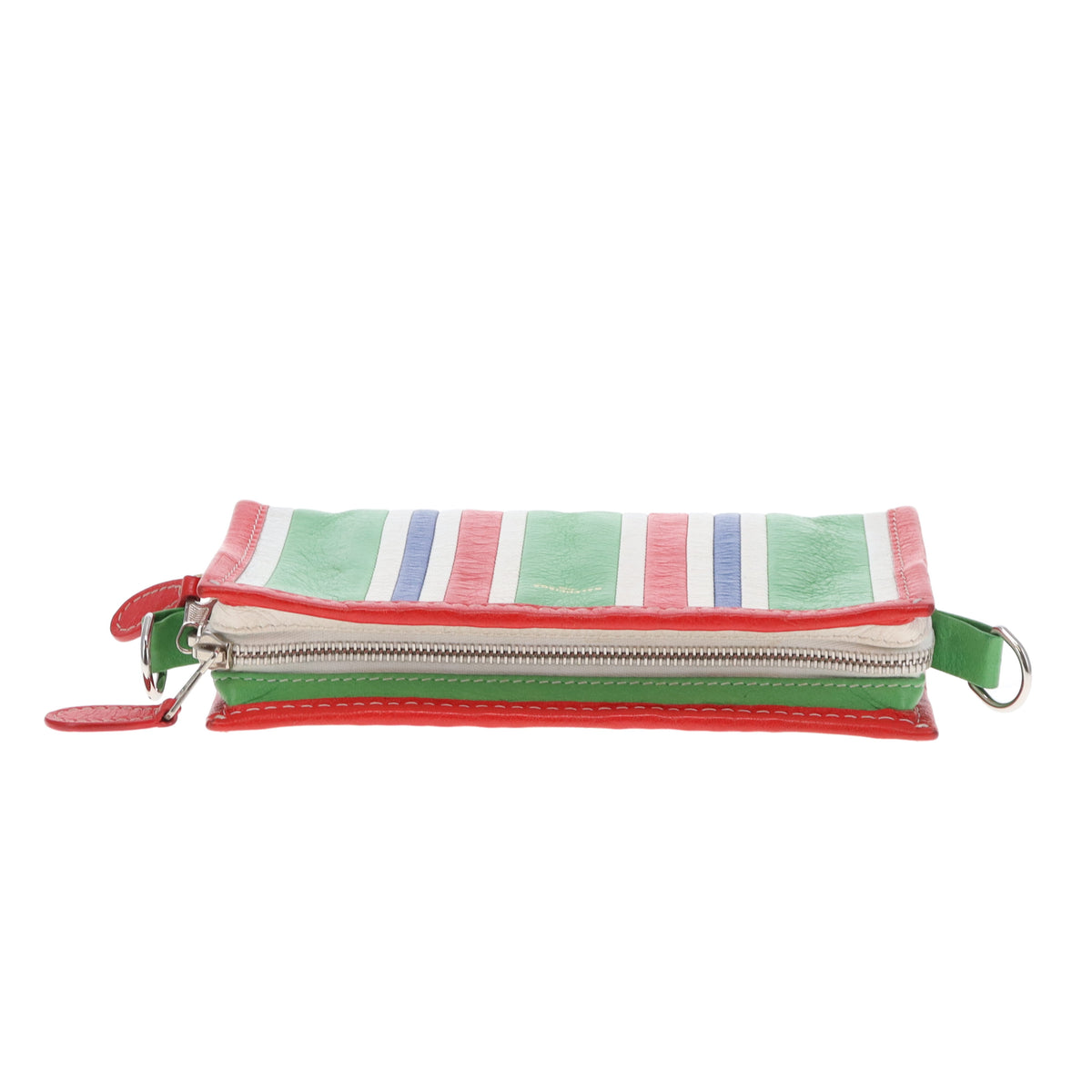 Balenciaga Bazar Crossbody Pouch In Green & Red, Blue & White