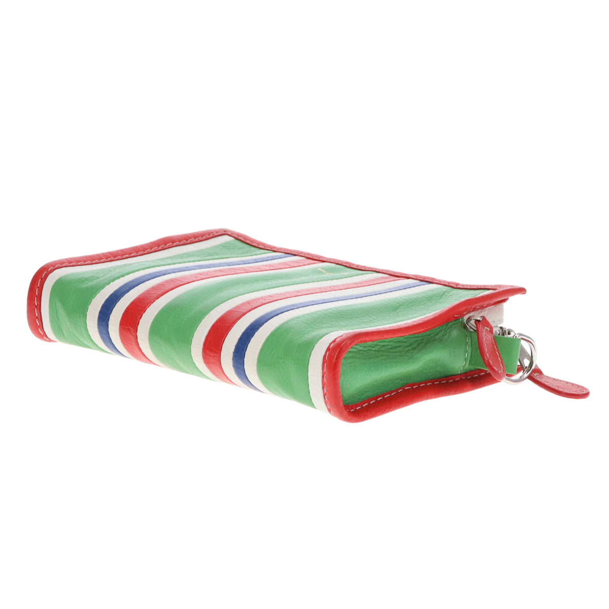 Balenciaga Bazar Crossbody Pouch In Green & Red, Blue & White
