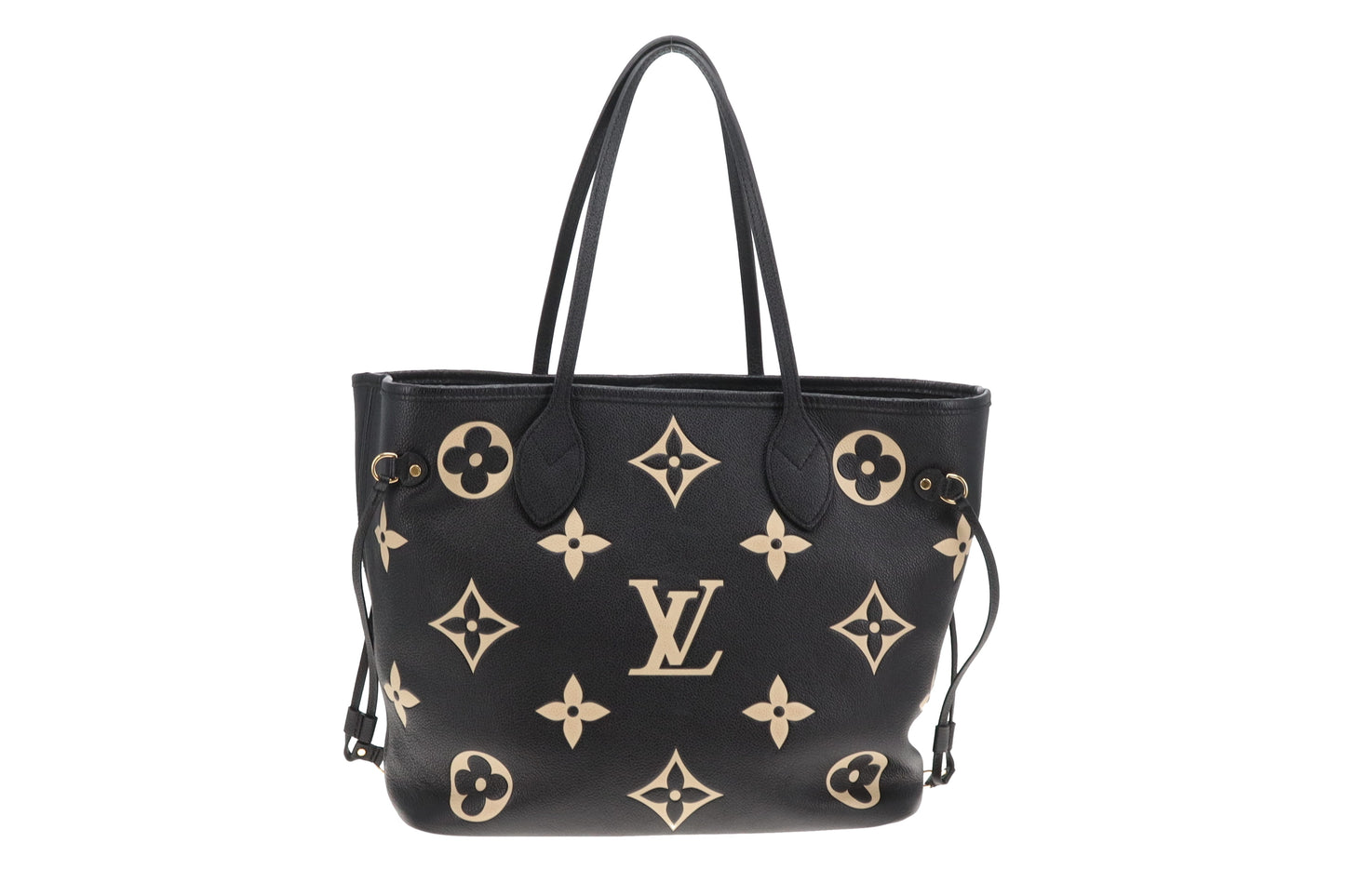 Louis Vuitton Neverfull MM Empreinte Bi-Colour Black & Cream With Pochette