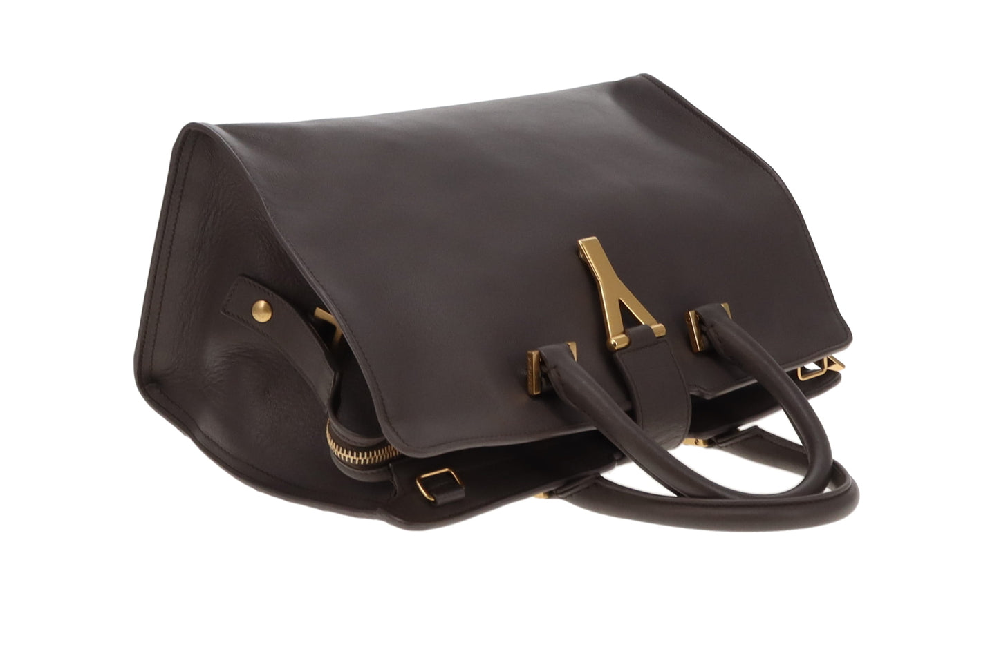 Saint Laurent Cabas Y Tote Grey Leather 2013