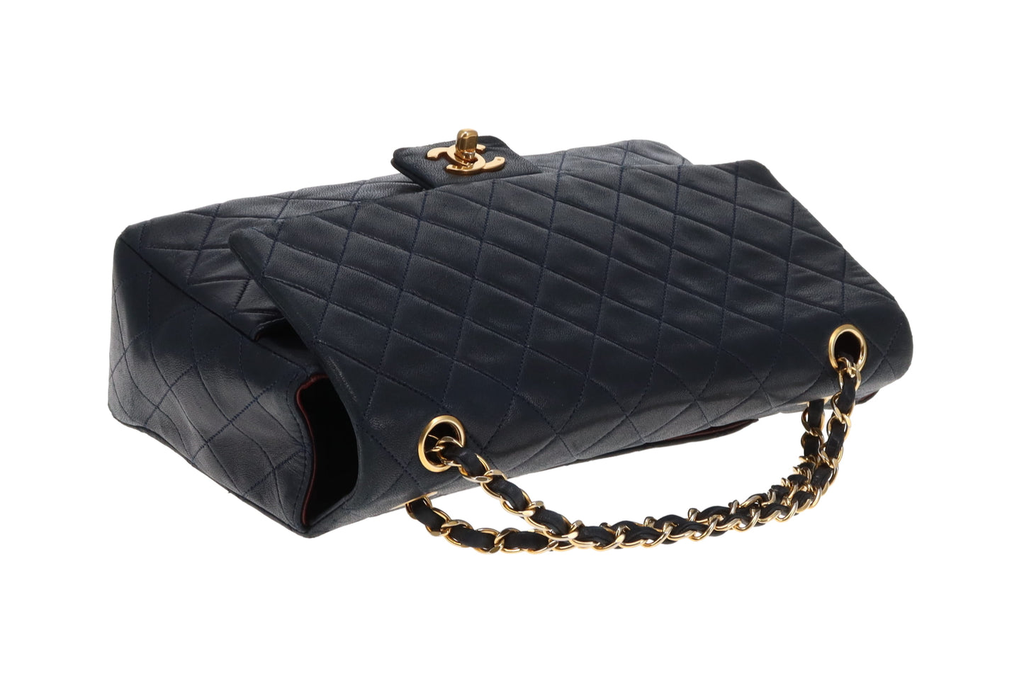 Chanel Classic Flap Vintage Navy With Removable Purse 1989/91