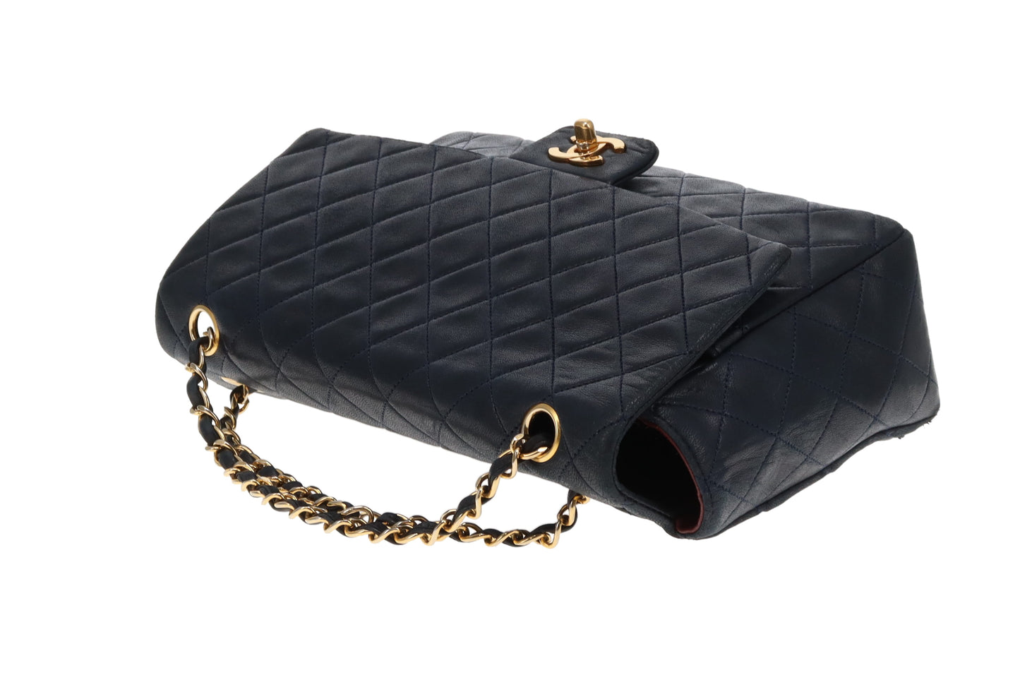 Chanel Classic Flap Vintage Navy With Removable Purse 1989/91