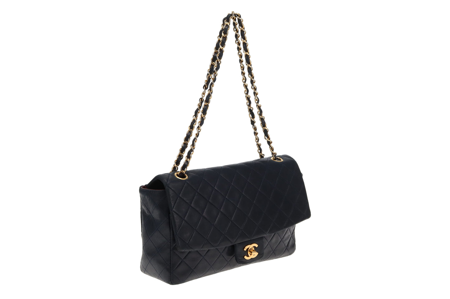 Chanel Classic Flap Vintage Navy With Removable Purse 1989/91