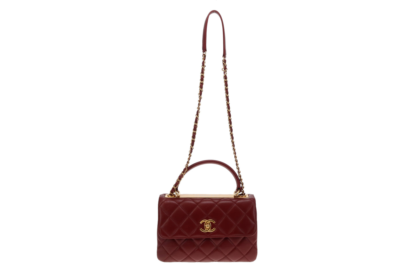 Chanel Trendy Small Burgundy Lambskin GHW 2015/16