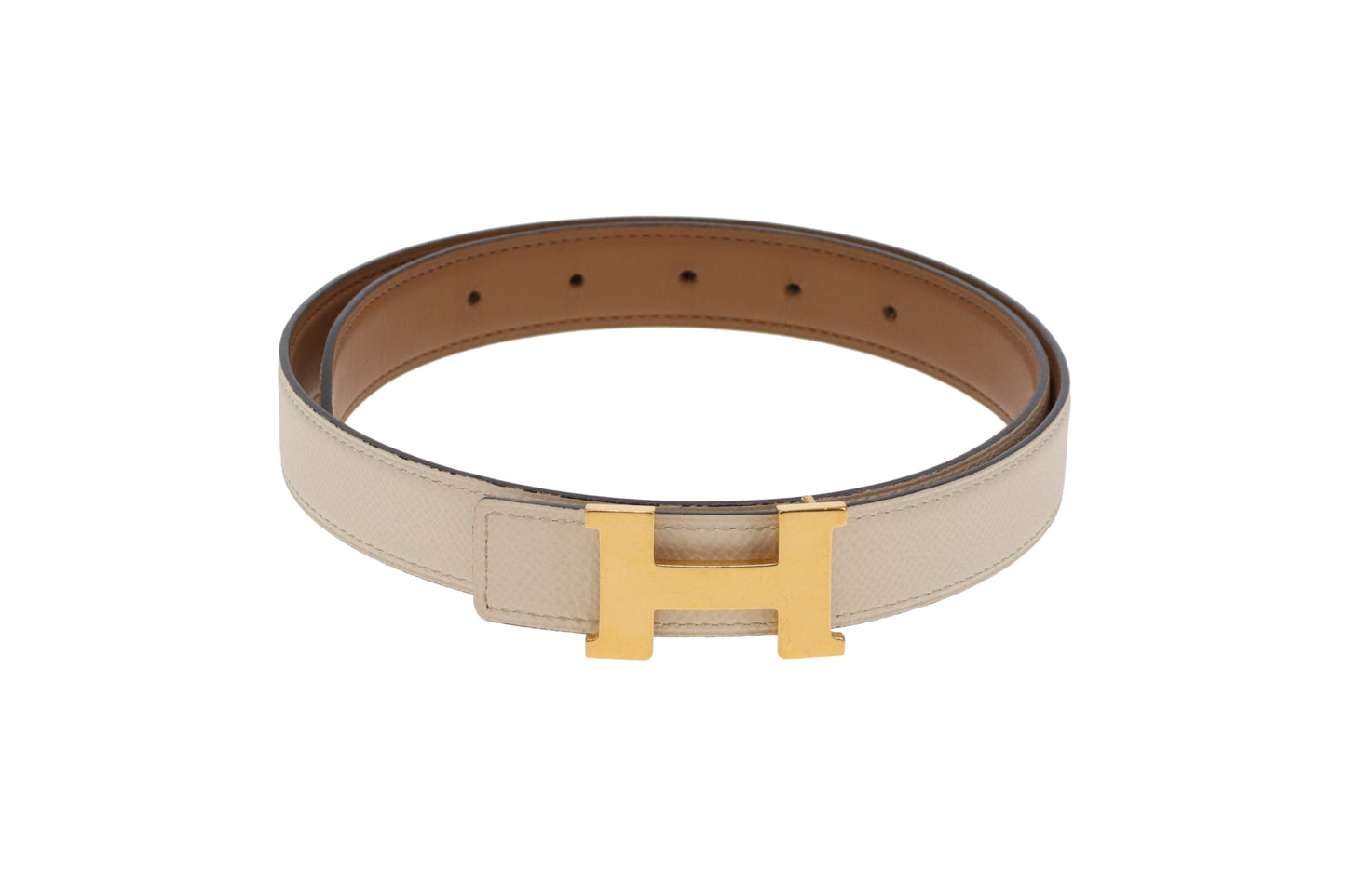 Hermes 24mm Belt Constance Buckle Reversible Biscuit and Nata size 75cm 2021