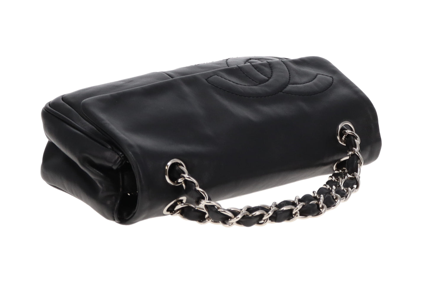 Chanel Diagonal CC Flap Bag Black Lamskin 2006/08