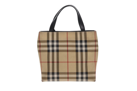 Burberry Mini Top Handle Tote Check
