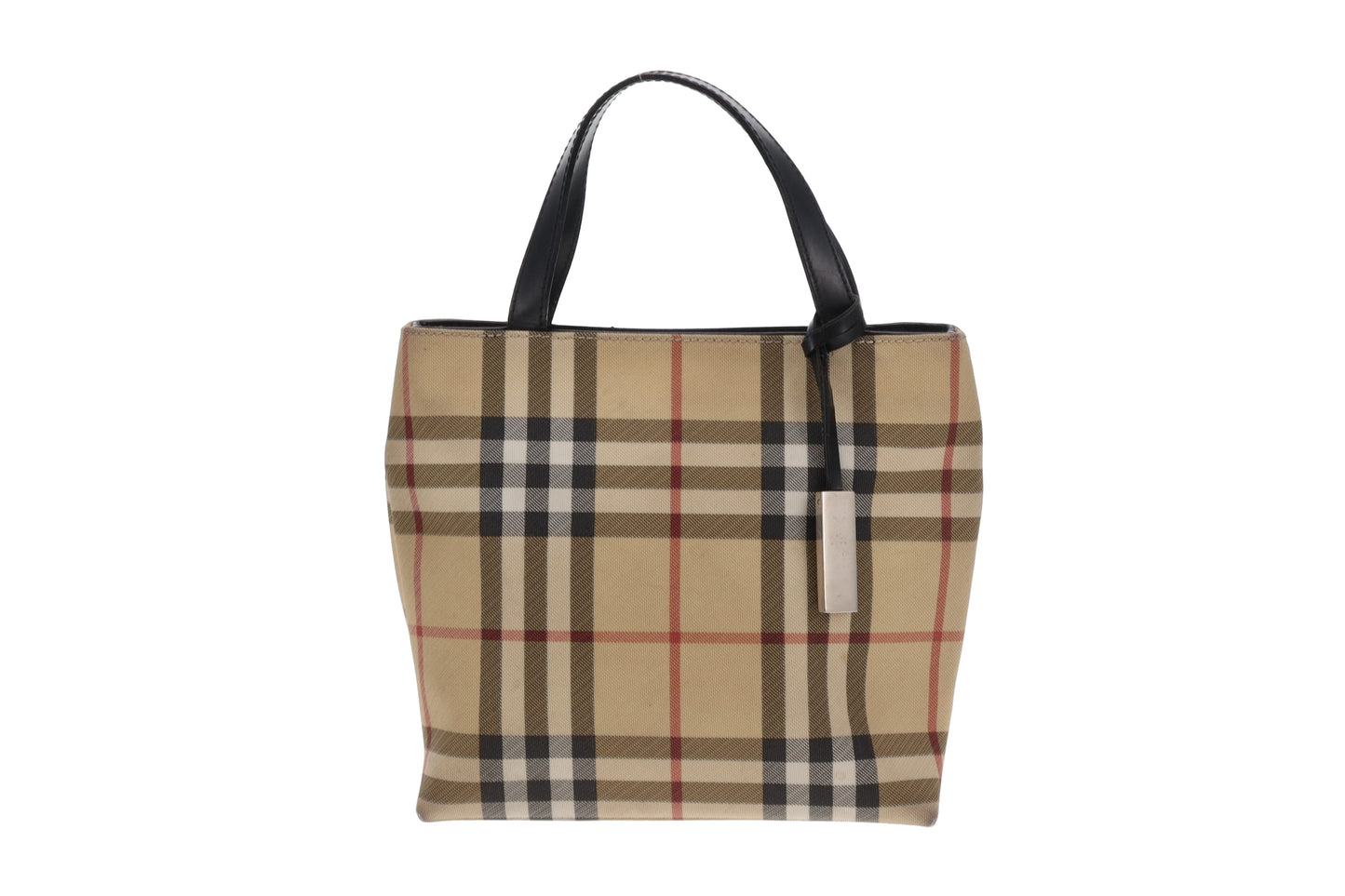 Burberry Mini Top Handle Tote Check