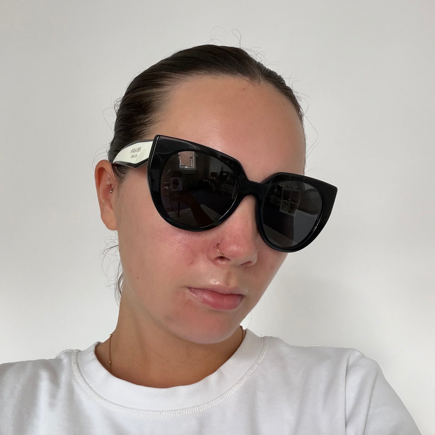 Prada Sunglasses SPR14W Black/White