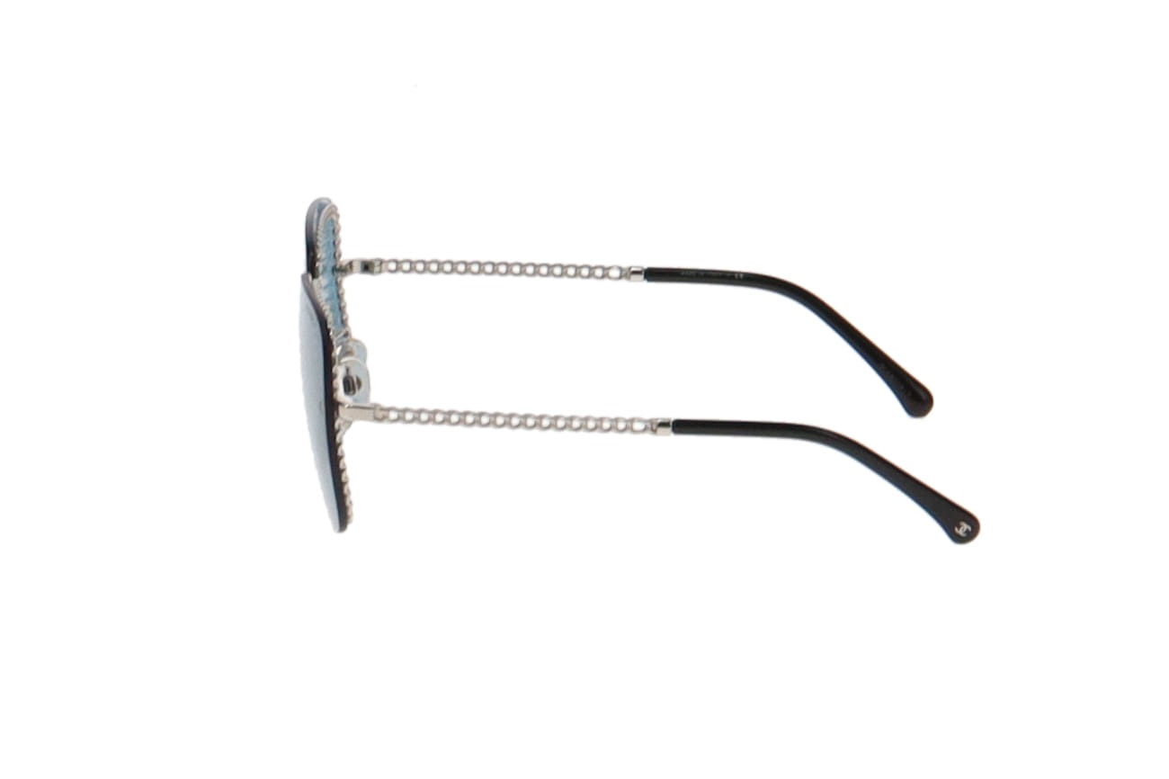Chanel Blue Square Lens Chain Detail Sunglasses C124/80