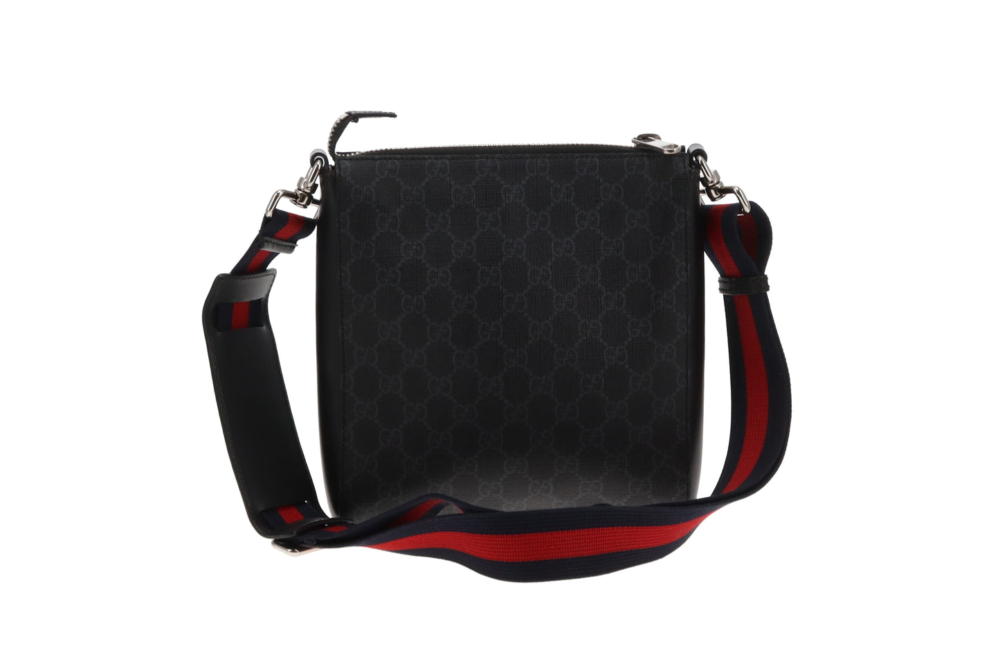 Gucci Messenger Bag Small Black GG Supreme with Web Strap