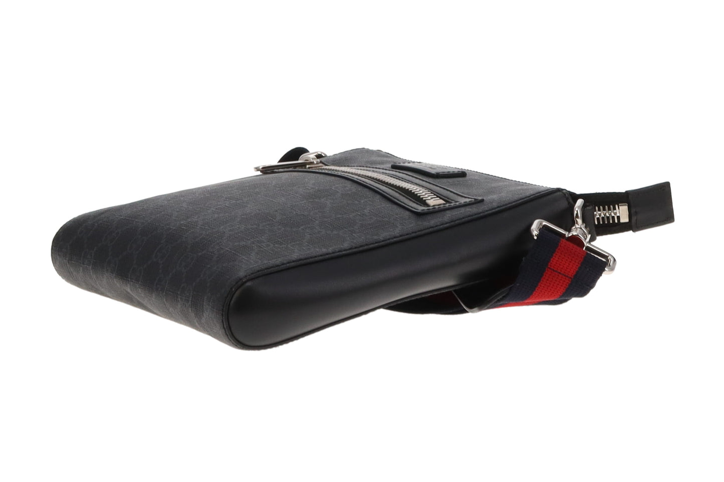 Gucci Messenger Bag Small Black GG Supreme with Web Strap